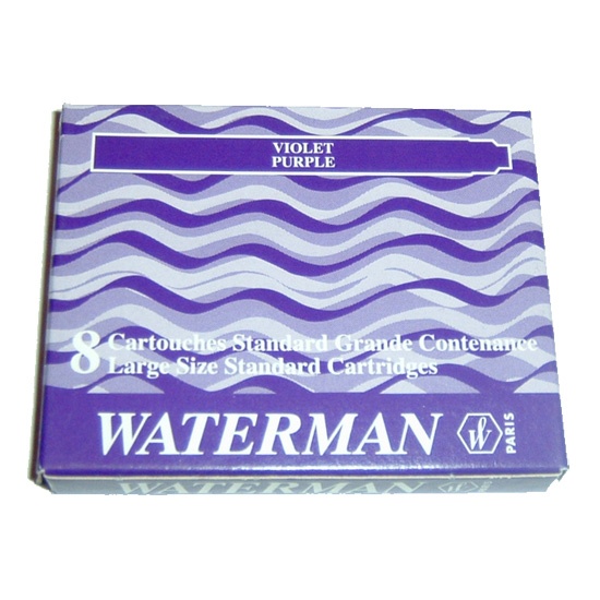S0712950 Waterman Комплектующие Чернила в картридже З/ч.  Ink cartridge Violet, фиолетовые  (в упаковке 8 картриджей)
