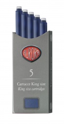 AU1-129-B Aurora Чернила и картриджи. Картридж с чернилами для перьевой ручки Aurora Blue, упаковка из 5 шт.
