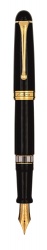 AU800-M Aurora 88 Resina. Перьевая ручка Aurora Ottantotto black GT, перо - М, в подарочной коробке