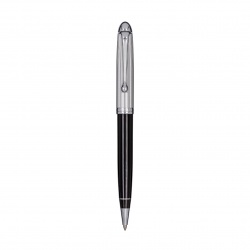 AU827 Aurora Millerighe. Шариковая ручка Aurora Millerighe Black Resin with Chrome CT, в подарочной коробке