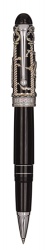 AU875-AV Aurora Venezia. Ручка-роллер Aurora Venezia Black CT, в подарочной коробке