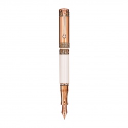 AU920-CPWM Aurora Dante Paradiso. Перьевая ручка Aurora Dante Paradiso White GT, перо — M, в подарочной коробке
