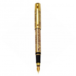 AU939-F Aurora Leonardo da Vinci. Перьевая ручка Aurora Leonardo da Vinci Limited Editions Gold Plated, перо — F, в подарочной коробке