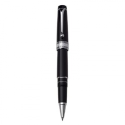 AU975-CN Aurora Optima Resina. Ручка-роллер Aurora Optima Resina Black CT, в подарочной коробке