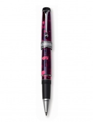 AU975-CXA Aurora Optima Auroloide. Ручка-роллер Aurora Optima Auroloide Variegated Burgundy CT, в подарочной коробке