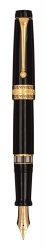 AU997-NM Aurora Optima Resina. Перьевая ручка Aurora Optima Resina black GT , перо - М, в подарочной коробке