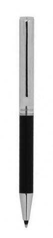 AUA42-S Aurora Magellano Shorty. Шариковая ручка Aurora Magellano Shorty Black/Solid Silver, в подарочной коробке
