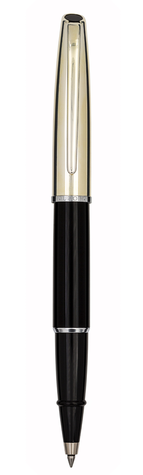 AUE77 Aurora Style Metal. Ручка-роллер Aurora Style Metal Black CT, в подарочной коробке