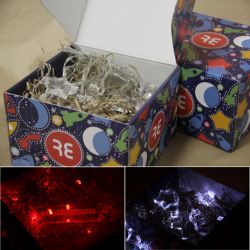 GBOX181011 Елочная Гирлянда с фигурками из акрила в брендированной упаковке