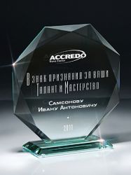 BA1AW-CLR60 Bright Awards Призы из стекла. Приз из стекла
