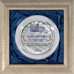 BA3AW-BLU2 Bright Awards Наградные тарелки. Декоративная тарелка в рамке