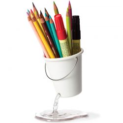 DF201611419 Peleg Design. Органайзер для рабочего стола desk bucket белый