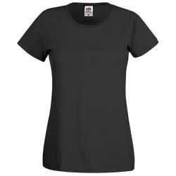 HG1701511249 Fruit of the Loom. Футболка женская "Original T", черный_S, 100% хлопок, 145 г/м2