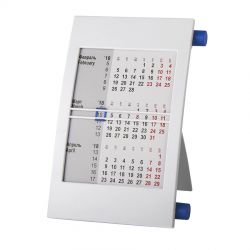 HG15091404 Walz. Календарь настольный на 2 года; белый с синим; 18х11 см; пластик; тампопечать, шелкография