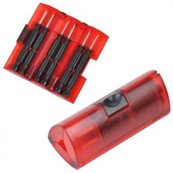HG15092323 Набор отверток; красный; 9,5х4х4 см; пластик, металл; тампопечать