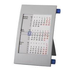 HG15091413 Walz. Календарь настольный на 2 года; серый с синим; 18х11 см; пластик; шелкография, тампопечать