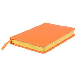 HG170151247 Ежедневник недатированный Joy, А5,  оранжевый, белый блок, золотой обрез