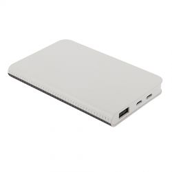HG184061215 thINKme. Универсальное зарядное устройство "Franki" (4000mAh),белый с черным, 7,5х12,1х1,1см