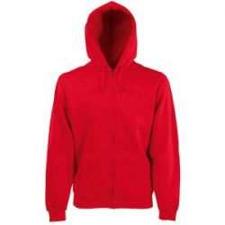 HG15091587 Fruit of the Loom. Толстовка "Zip Through Hooded Sweat", красный_2XL, 70% х/б, 30% п/э, 280 г/м2