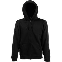 HG15091603 Fruit of the Loom. Толстовка "Zip Through Hooded Sweat", черный_2XL, 70% х/б, 30% п/э, 280 г/м2