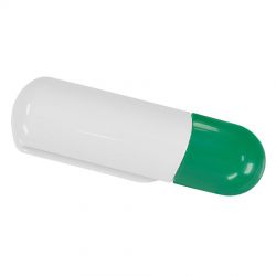HG17015151 USB flash-карта "Alma" (8Гб),белый с зеленым, 6х2х1,5см,пластик