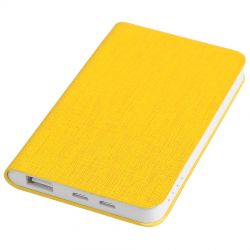 HG170151650 thINKme. Универсальное зарядное устройство "Provence" (4000mAh),желтый, 7,5х12,1х1,1см, искусственная кожа,пл