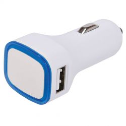 HG7U-WHT4 Автомобильное зарядное устройство с подсветкой и двумя USB-портами "Mobicar",6,8х2,2x3,1см, пластик