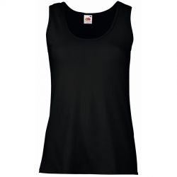 HG17015191 Fruit of the Loom. Майка женская "Lady-Fit Valueweight Vest", черный_XL, 100% хлопок, 160 г/м2