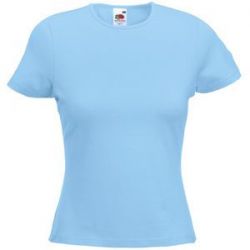 HG151182279 Футболка "Lady-Fit Crew Neck T", небесно-голубой_L, 95% х/б, 5% эластан, 210 г/м2