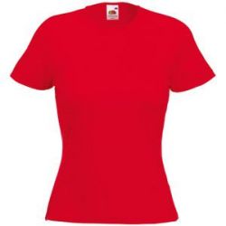 HG151182303 Футболка "Lady-Fit Crew Neck T", красный_L, 95% х/б, 5% эластан, 210 г/м2
