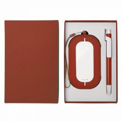 HG184061191 Набор SEASHELL-2:универсальное зарядное устройство(6000 mAh) и ручка в подарочной коробке,красный