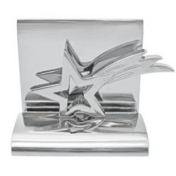 HG151182833 Подставка для визиток Звезда; 5х4.5х3.5 см; металл; лазерная гравировка