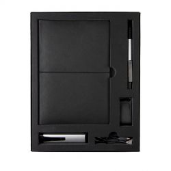 HG170151585 Набор  BLACKY TOWER:универсальное зарядное устройство(2200мАh),блокнот,USB flash-карта и ручка в подарочной коробке