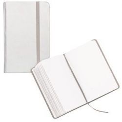 HG15092262 Блокнот для записей;серебристый; 9,5х14,5х1,6 см.; искусственная кожа; шелкография
