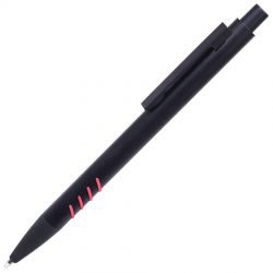 HG1701511398 B1. TATTOO, ручка шариковая, черный с красными вставками grip, металл