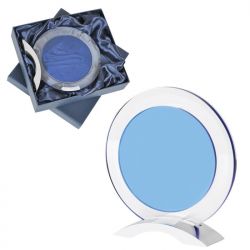 HG1WA-CLR2 Стела наградная "Round"; 14х3,9х14,9см, стекло