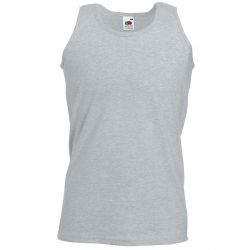 HG1701511414 Fruit of the Loom. Майка мужская "Athletic Vest", серо-лиловый_L, 100% хлопок, 160 г/м2