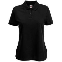 HG15092043 Fruit of the Loom. Поло "Lady-Fit 65/35 Polo", черный_XL, 65% п/э, 35% х/б, 180 г/м2