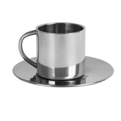 HG15092556 Кофейная пара "Coffemania"; 100 мл; металл; лазерная гравировка