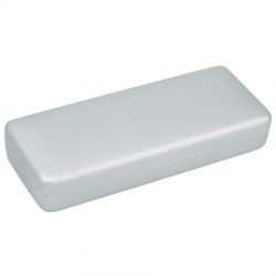 HG15092455 B1. Футляр для 1-2 ручек, серебристый, пластик