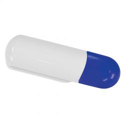 HG18406115 USB flash-карта "Alma" (8Гб),белый с синим, 6х2х1,5см,пластик