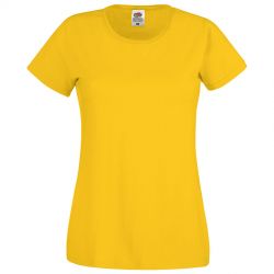 HG1701511218 Fruit of the Loom. Футболка женская "Original T", желтый_M, 100% хлопок, 145 г/м2
