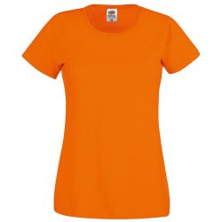 HG1701511235 Fruit of the Loom. Футболка женская "Original T", оранжевый_XL, 100% хлопок, 145 г/м2