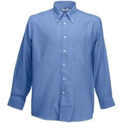 HG151182175 Рубашка "Long Sleeve Oxford Shirt", синий_2XL, 70% х/б, 30% п/э, 135 г/м2