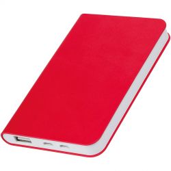 HG1701511360 thINKme. Универсальное зарядное устройство "Softi" (4000mAh),красный, 7,5х12,1х1,1см, искусственная кожа,пластик