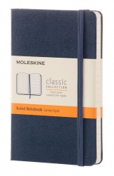 MS2310311 Moleskine. 8051272893564 Блокнот Moleskine CLASSIC Pocket 90x140мм 192стр. линейка твердая обложка синий сапфир