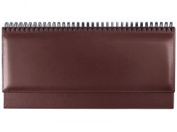 NG14D-RED3 Nazarenogabrielli Siena. Недатированный планинг SIENA 5492 (794U) 298х140 мм бургунди золоченый срез, в коробке