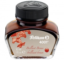 PK1Z-BRN1 PELIKAN. Флакон с чернилами Pelikan INK 4001 78  Brilliant Brown чернила коричневые чернила 30мл для перьевых ручек