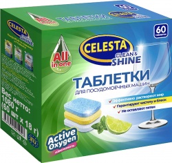 TD200418213 CELESTA Серия для посудомоечных машин. CELESTA таблетки для посудомоечных машин 60шт.