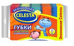 TD200418188 CELESTA Экономная Celesta. Экономная CELESTA Губки хоз. унив.  5 шт